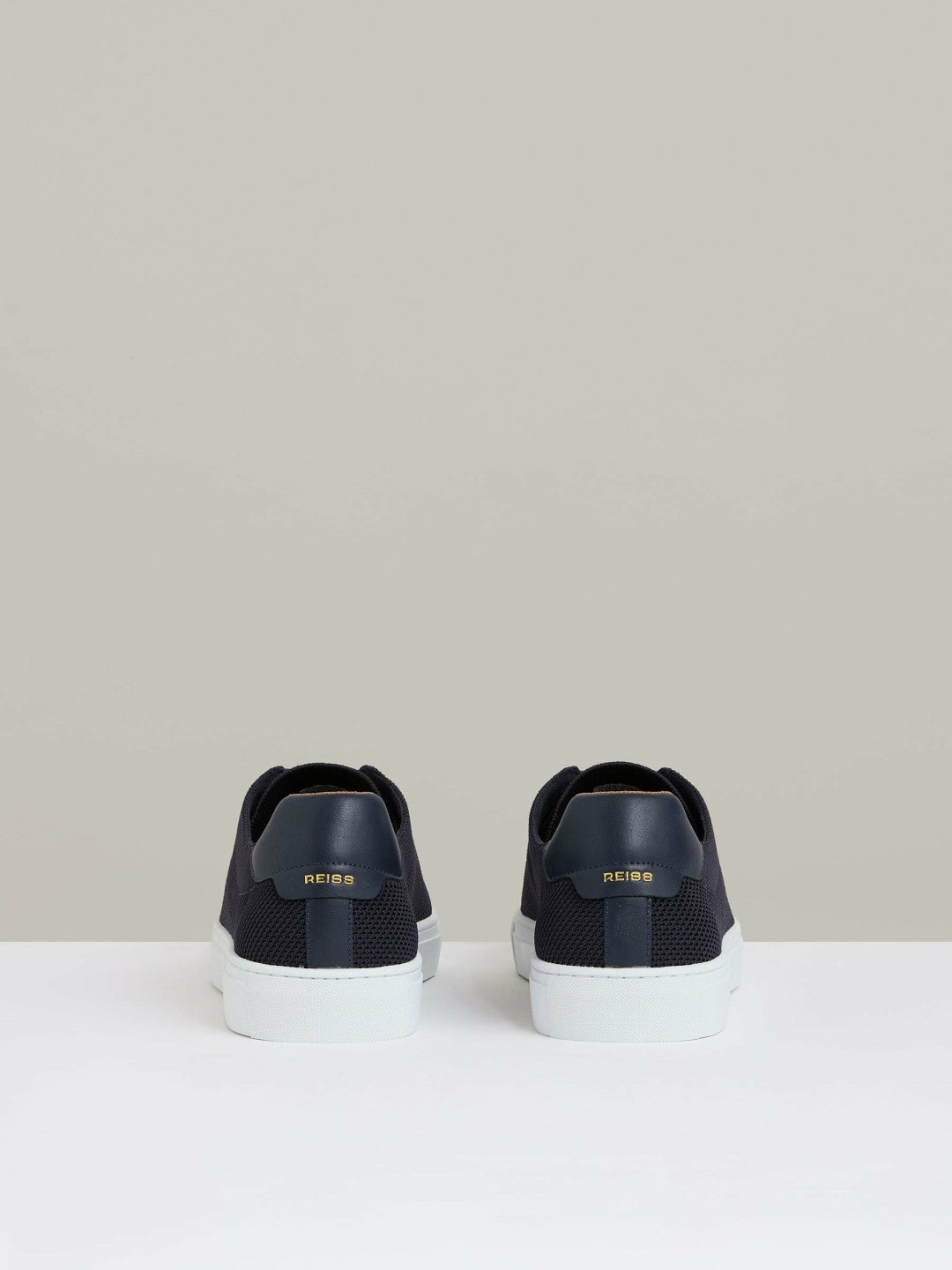 Knitted Low-Top Trainers in Navy Men | Reiss