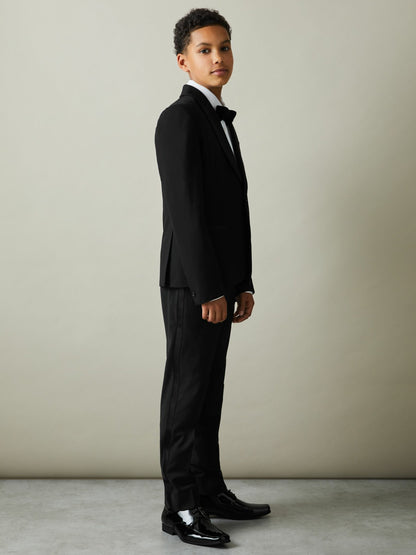 Wool-Blend Double-Breasted Tuxedo Jacket in Black Children & Baby | Reiss