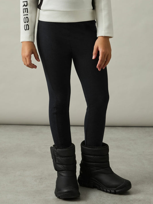 4-9 yrs Stretch Logo Print Leggings in Black Children & Baby | Reiss