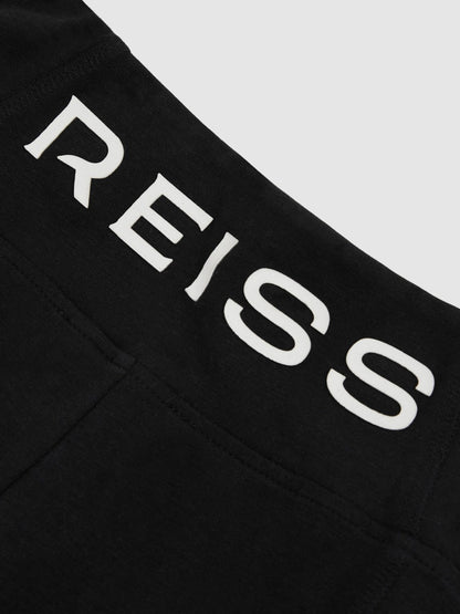 4-9 yrs Stretch Logo Print Leggings in Black Children & Baby | Reiss