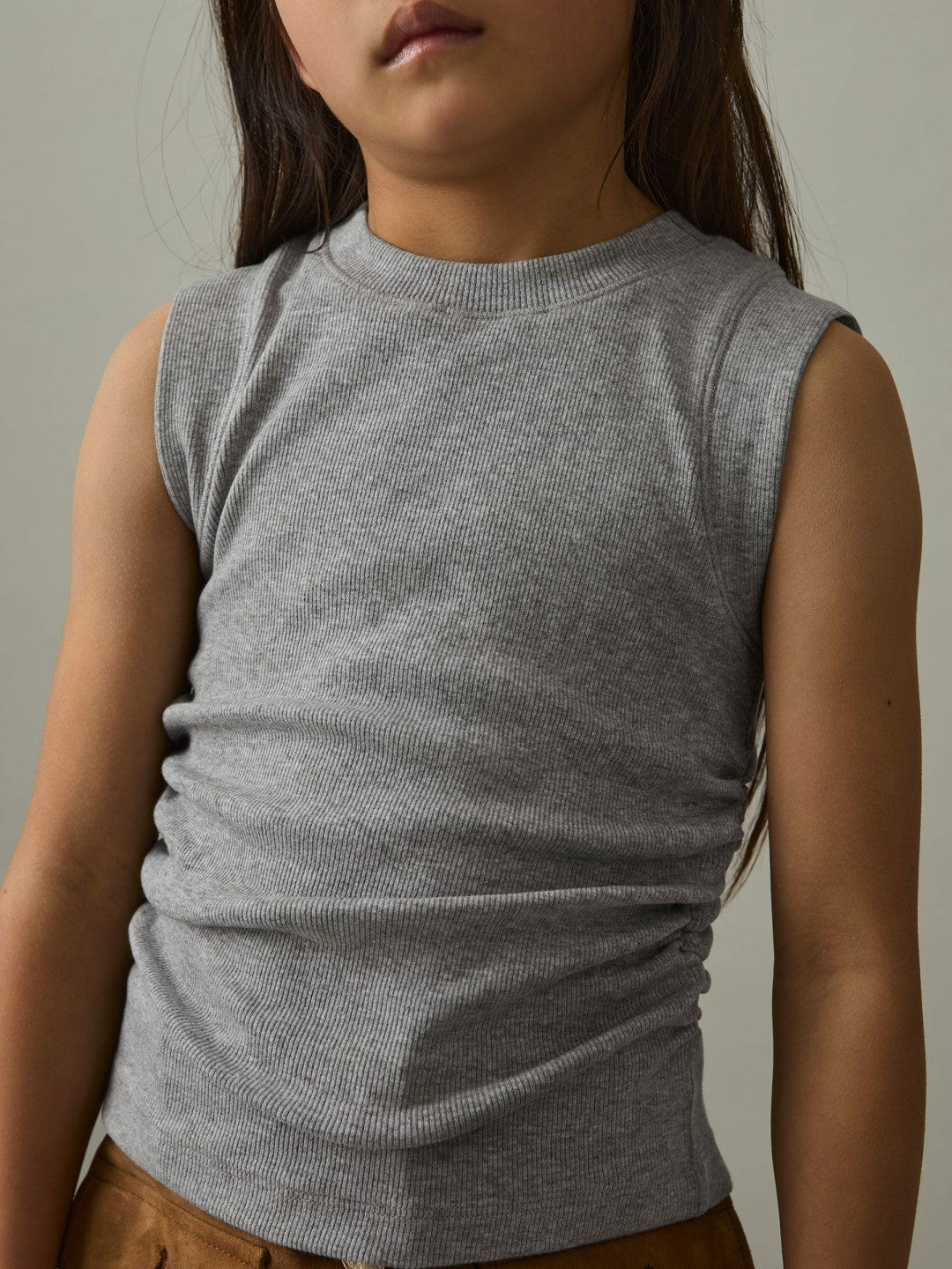 4-9 yrs Ruched Vest Top in Grey Children & Baby | Reiss