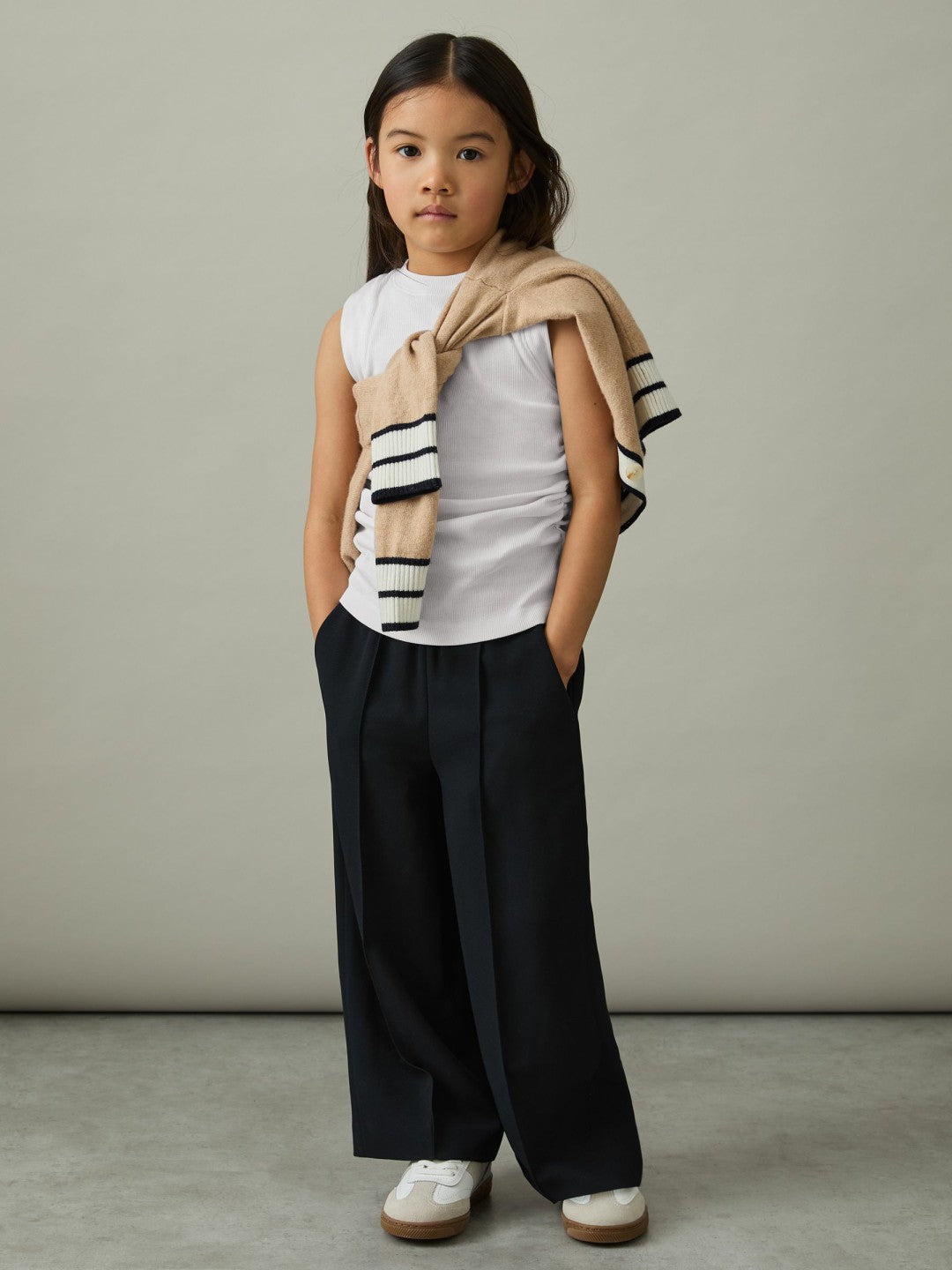 4-9 yrs Ruched Vest Top in White Children & Baby | Reiss