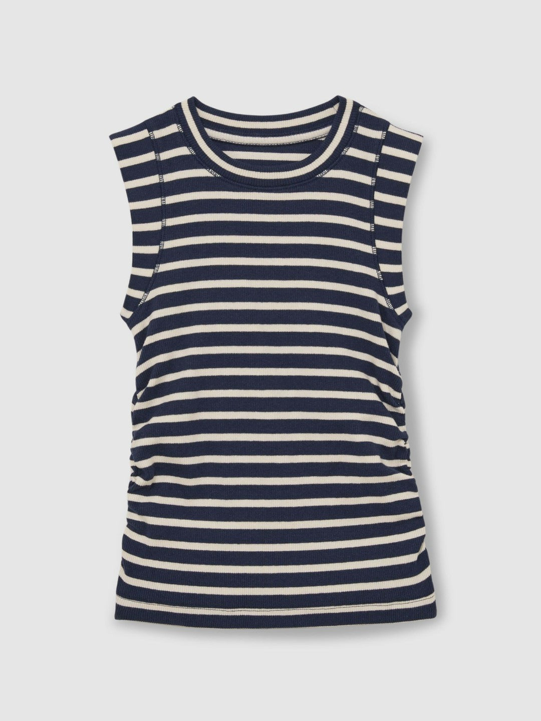 9-13 yrs Ruched Vest Top in Navy/White Children & Baby | Reiss