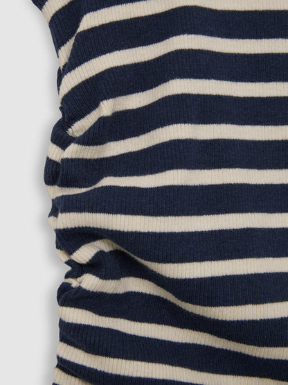 9-13 yrs Ruched Vest Top in Navy/White Children & Baby | Reiss