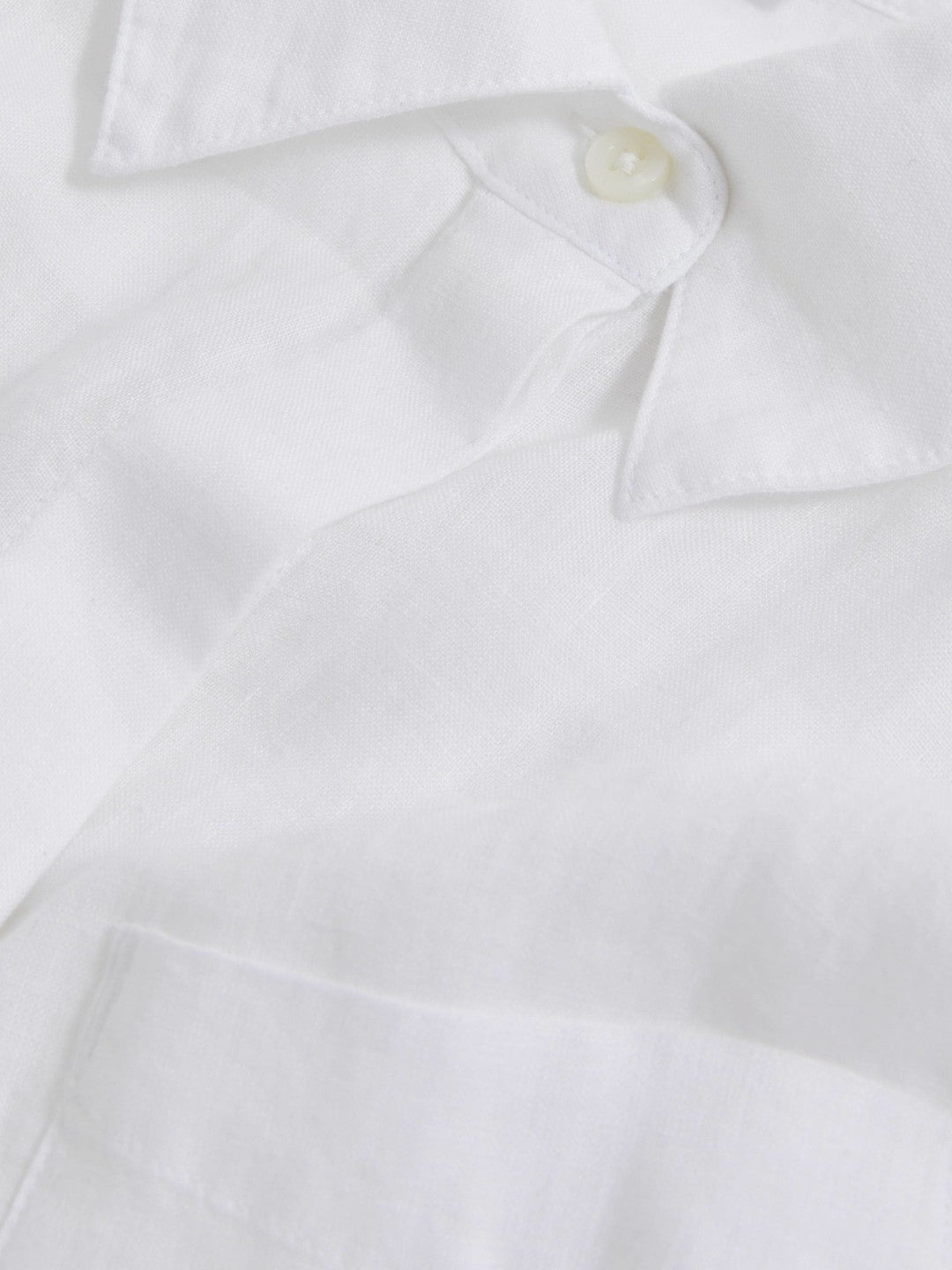 Linen Button-Through Shirt in White Women | Reiss