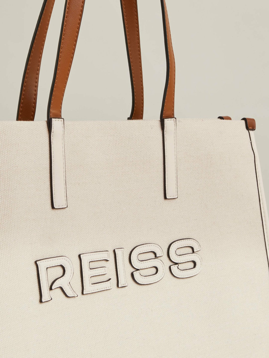 Canvas Logo Tote Bag in Natural Women | Reiss