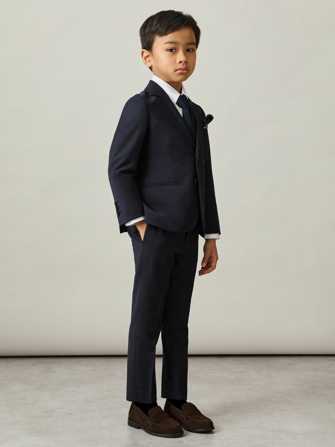 13-14 yrs Wool-Blend Single-Breasted Suit Blazer in Navy Children & Baby | Reiss