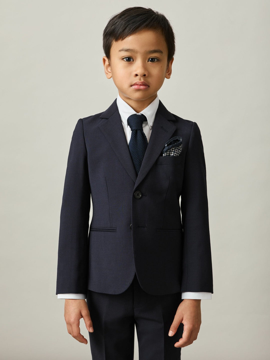 13-14 yrs Wool-Blend Single-Breasted Suit Blazer in Navy Children & Baby | Reiss