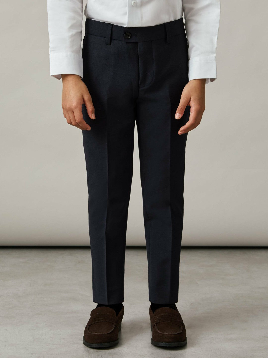 3-9 yrs Wool-Blend Suit Trousers in Navy Children & Baby | Reiss