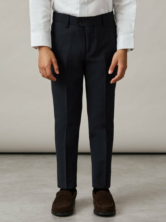 3-9 yrs Wool-Blend Suit Trousers in Navy Children & Baby | Reiss