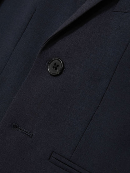 9-14 yrs Wool-Blend Single-Breasted Suit Blazer in Navy Children & Baby | Reiss