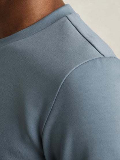 Interlock Jersey Crew Neck T-Shirt in Airforce Blue Men | Reiss