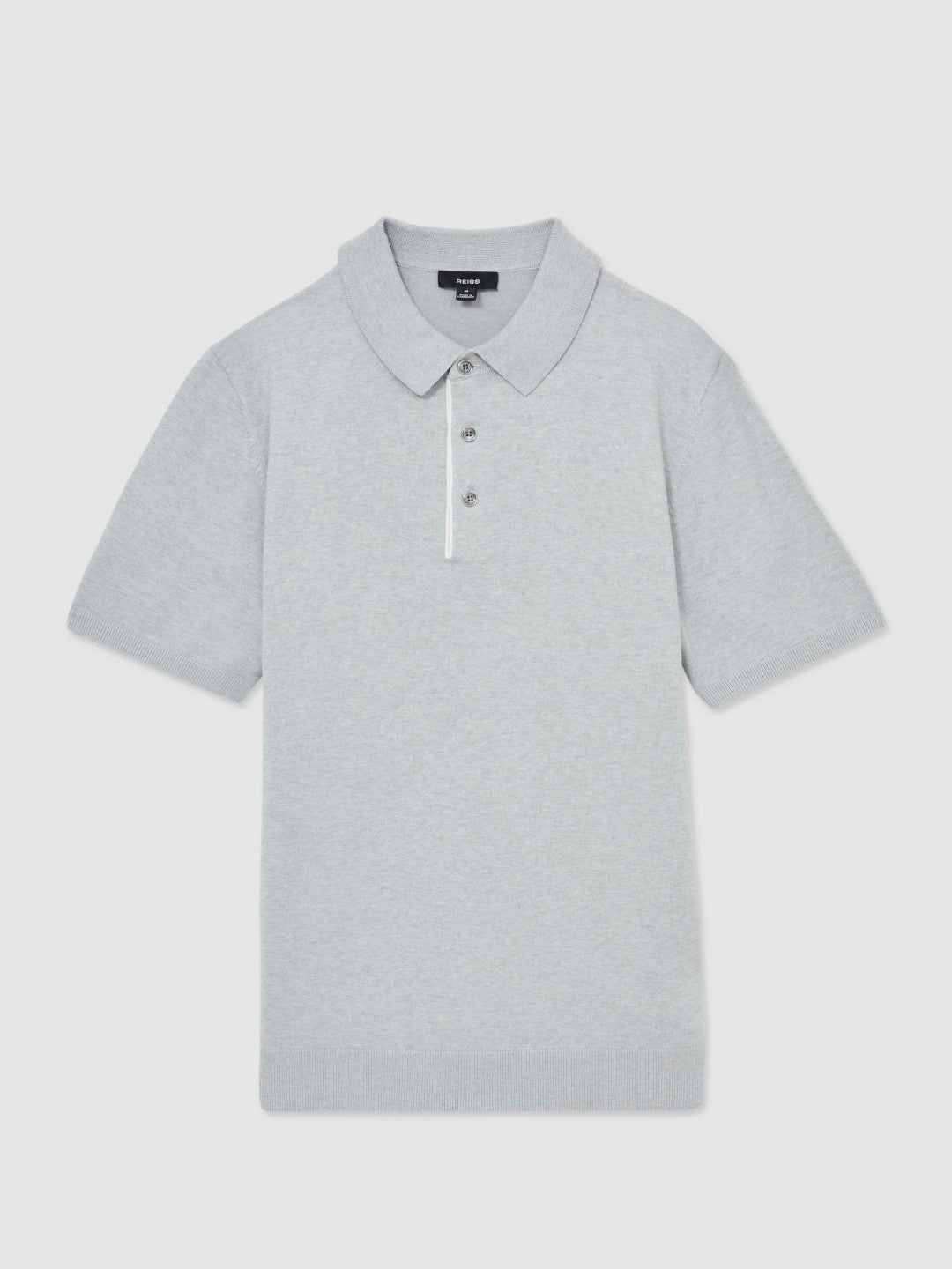 Contrast-Placket Polo Shirt With Cotton in Washed Sage Green Men | Reiss