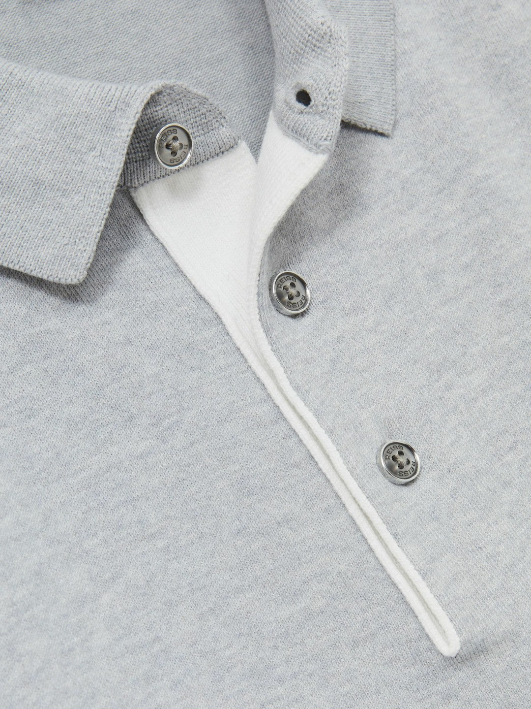 Contrast-Placket Polo Shirt With Cotton in Washed Sage Green Men | Reiss