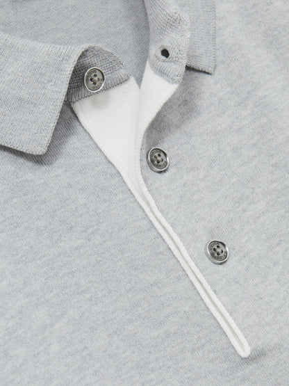 Contrast-Placket Polo Shirt With Cotton in Washed Sage Green Men | Reiss