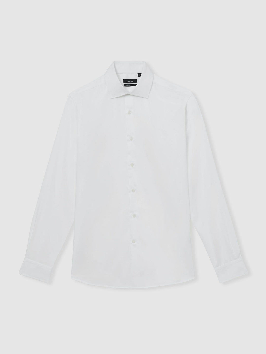 Regular Fit Cotton Sateen Shirt in White Men | Reiss