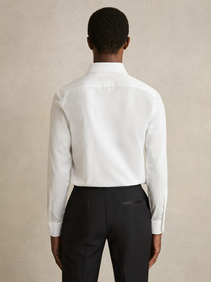 Regular Fit Cotton Dinner Shirt in White Men | Reiss