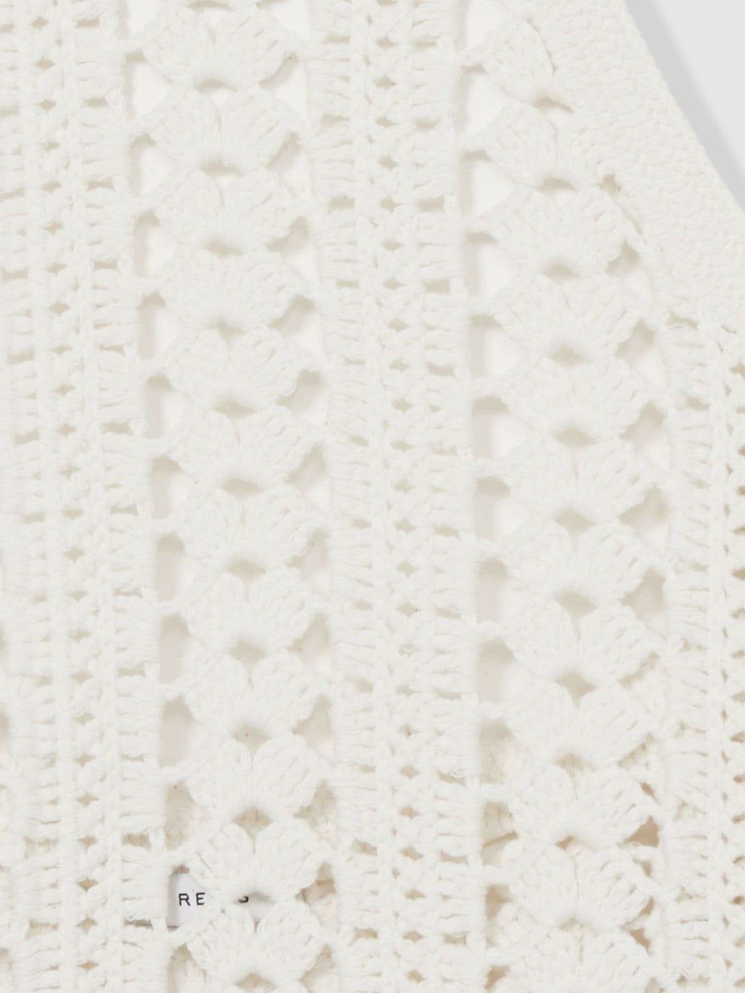 Cotton Crochet Halterneck Vest Top in White Women | Reiss