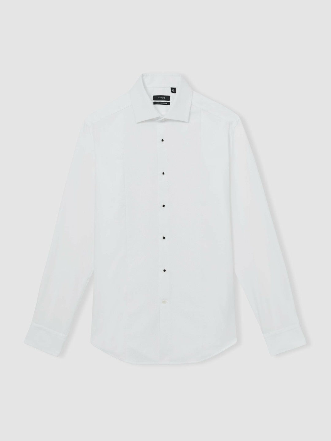 Slim Fit Cotton Dinner Shirt in White Men | Reiss