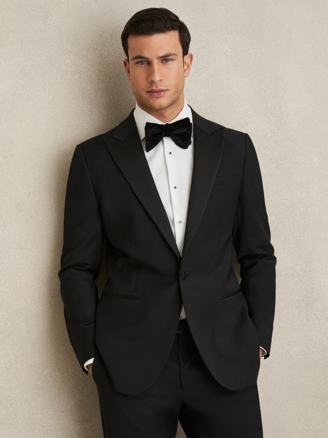 Slim Fit Cotton Dinner Shirt in White Men | Reiss