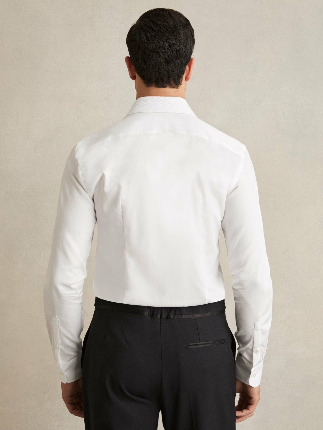 Slim Fit Cotton Dinner Shirt in White Men | Reiss