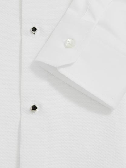 Slim Fit Cotton Dinner Shirt in White Men | Reiss