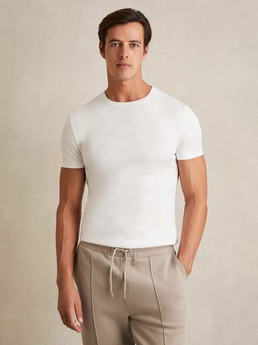 Cotton Sports-Fit T-Shirt in White Men | Reiss