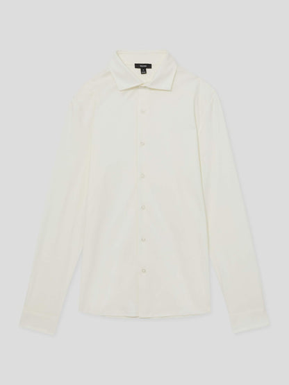 Cotton-Jersey Button-Through Shirt in Ecru Men | Reiss