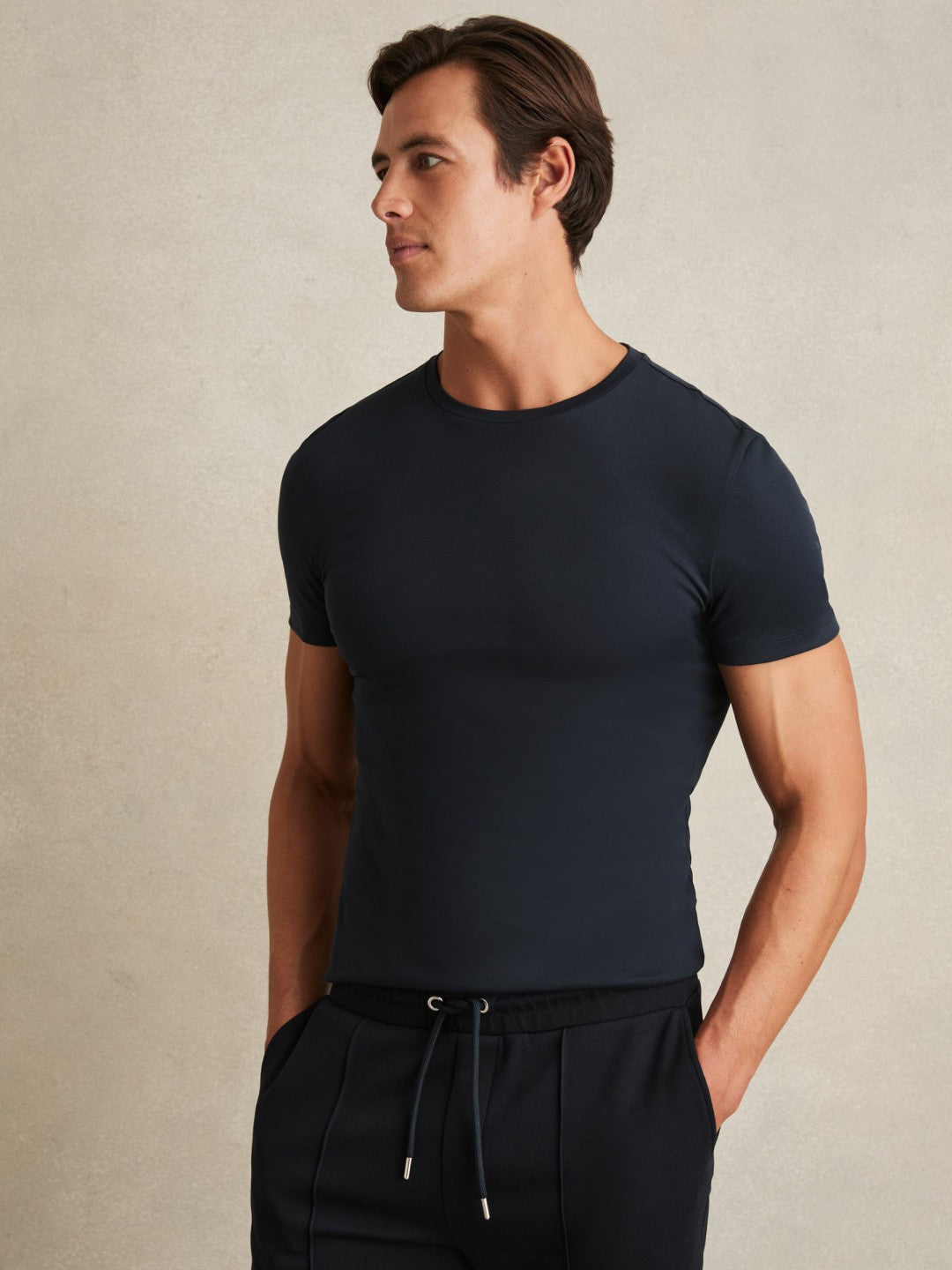 Cotton Sports-Fit T-Shirt in Navy Men | Reiss