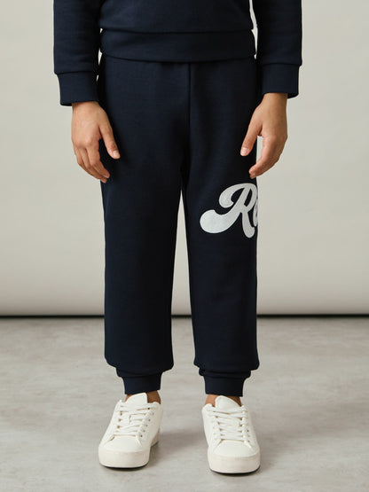 3-9 yrs Cotton-Blend Logo Script Joggers in Navy Children & Baby | Reiss