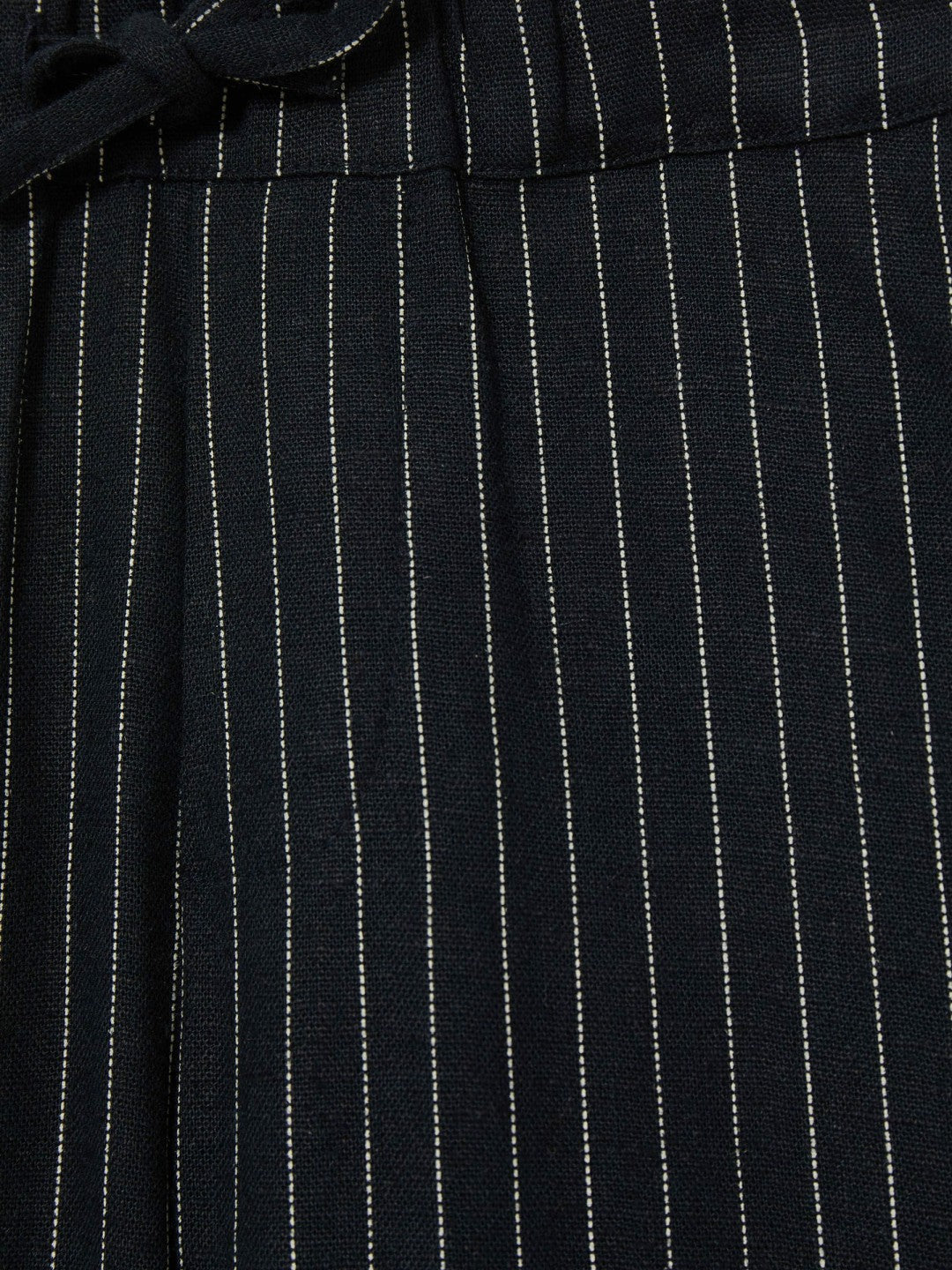 Linen-Blend Drawstring Trousers in Navy Stripe Children & Baby | Reiss