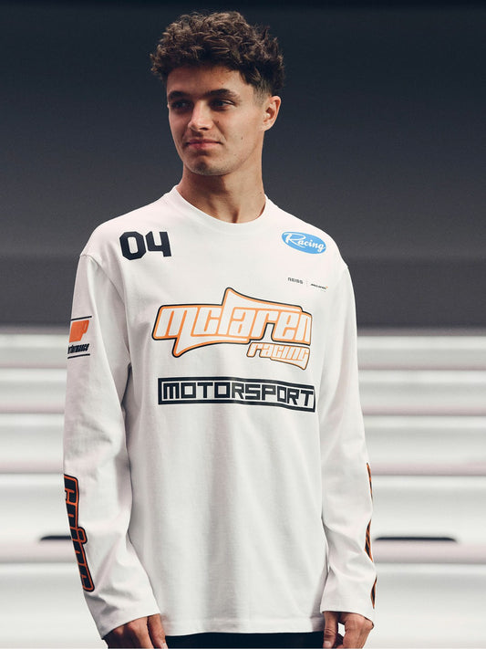 McLaren F1 Team Cotton Logo T-Shirt Unisex Fit in White Men | Reiss