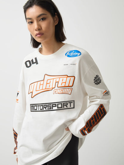 McLaren F1 Team Cotton Logo T-Shirt Unisex Fit in White Men | Reiss