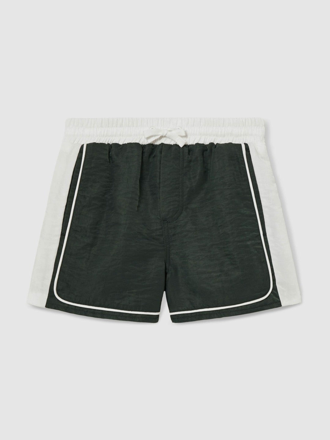 9-13 yrs Colour-Block Piped Swim Shorts in Green/White Children & Baby | Reiss