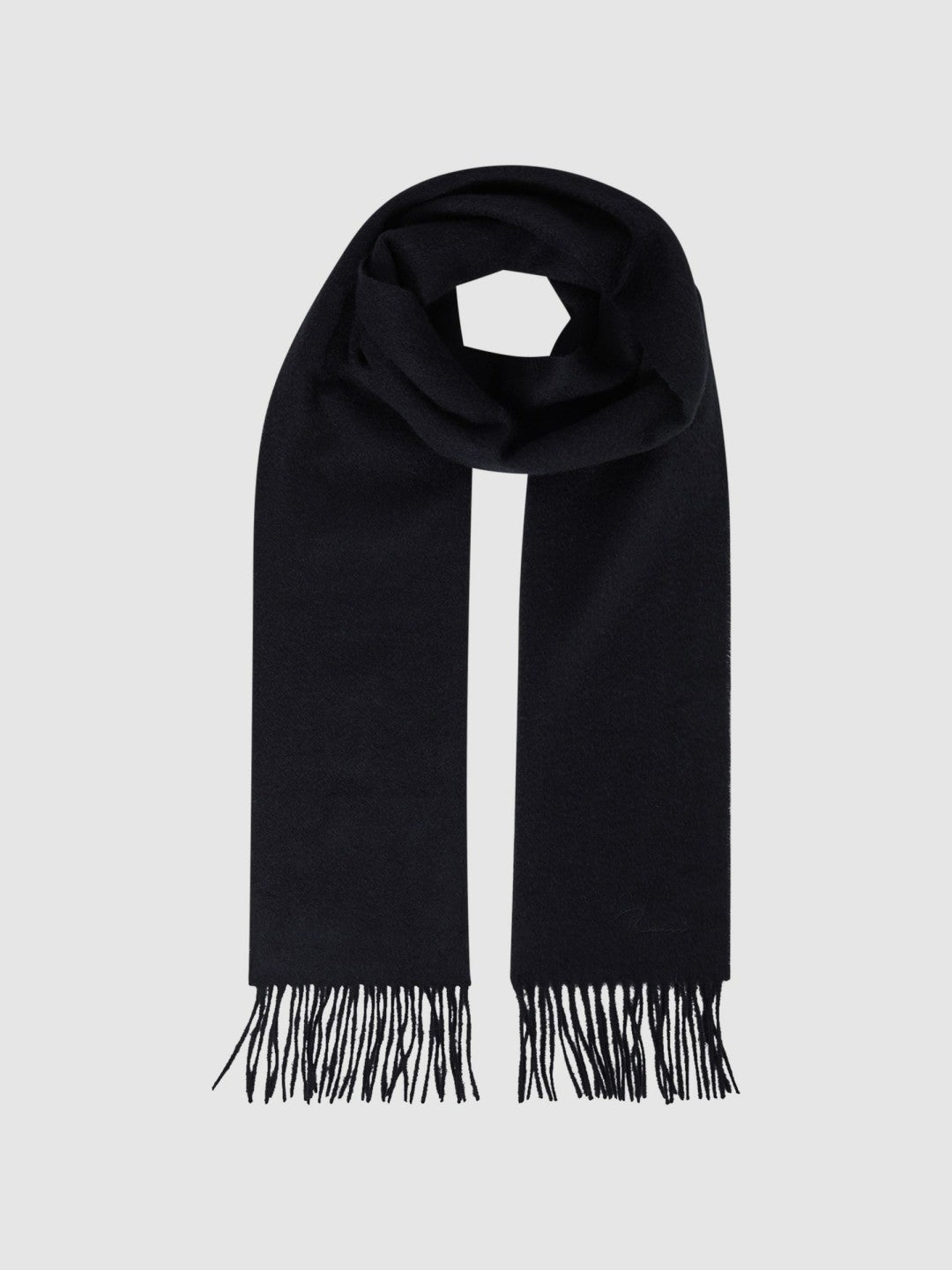 Wool and Cashmere Scarf in Navy Men | Reiss
