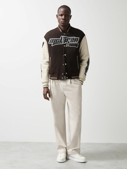 McLaren F1 Team Bomber Jacket in Brown/Ivory/White Men | Reiss