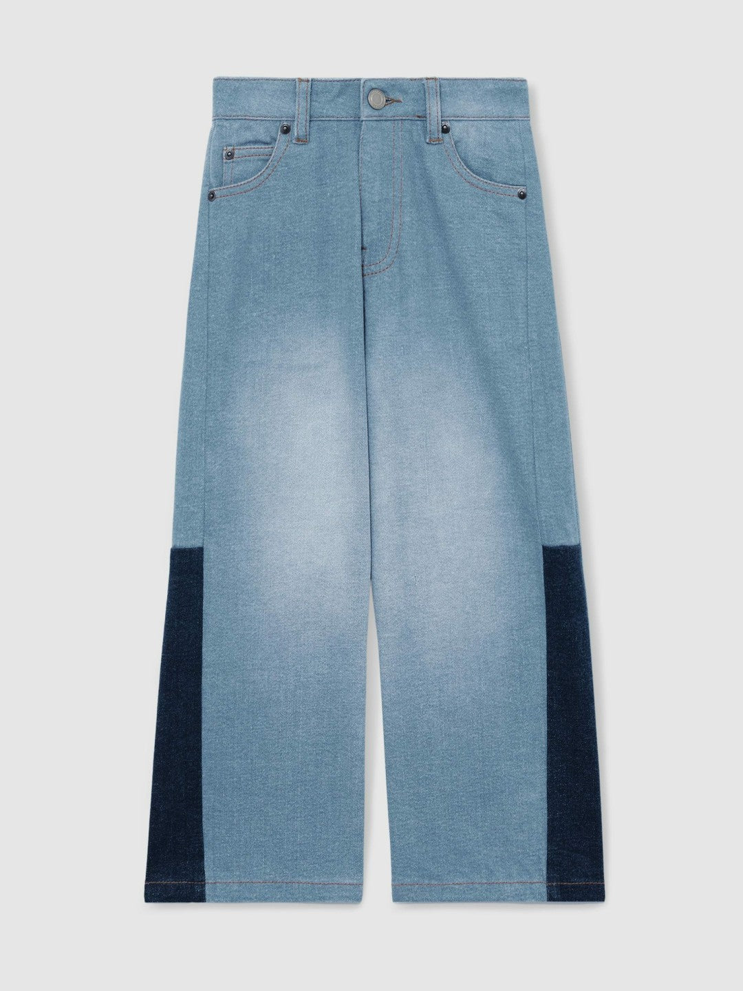 9-13 yrs Patchwork Denim Jeans Two-Tone in Blue Children & Baby | Reiss