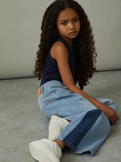 13-14 yrs Patchwork Denim Jeans Two-Tone in Blue Children & Baby | Reiss