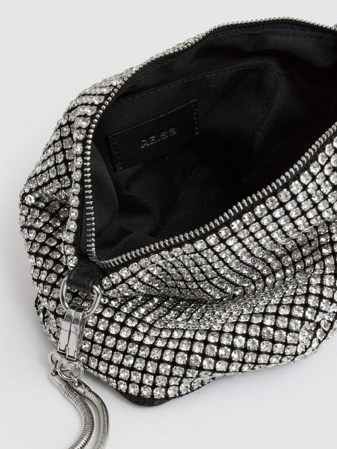 Crystal Bracelet Pouch Bag in Silver Women | Reiss