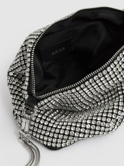 Crystal Bracelet Pouch Bag in Silver Women | Reiss