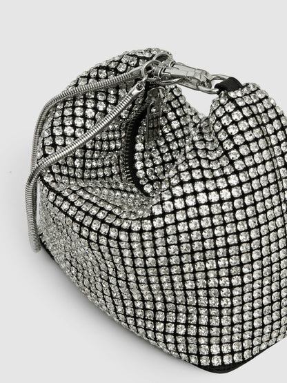 Crystal Bracelet Pouch Bag in Silver Women | Reiss