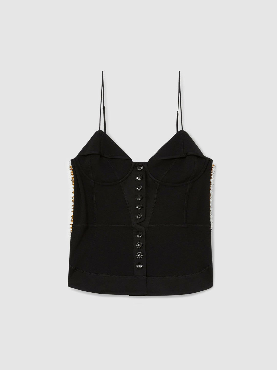 Atelier Embellished Corset Top in Black Women | Reiss