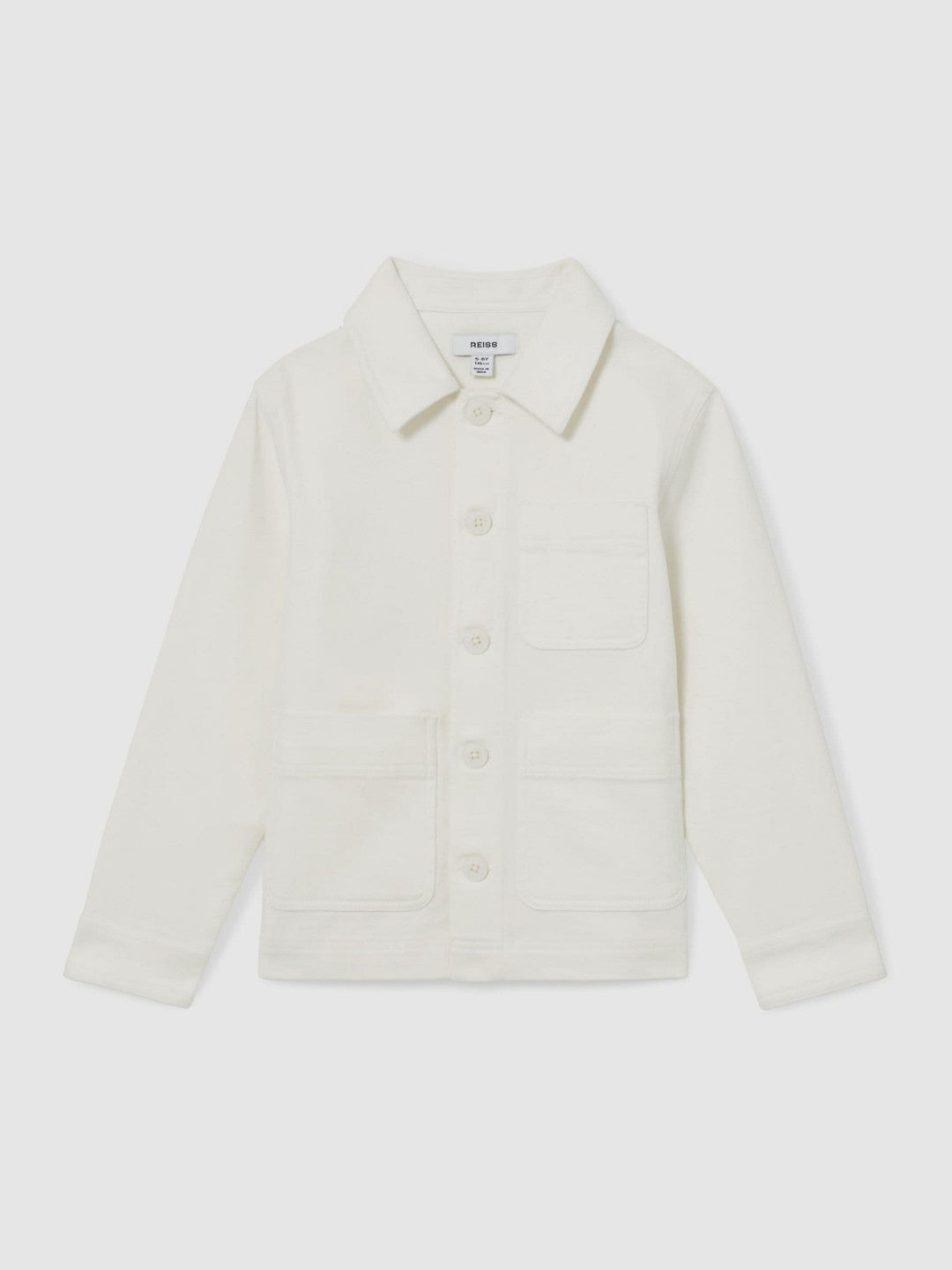 Cotton-Blend Work Jacket in Off White Children & Baby | Reiss