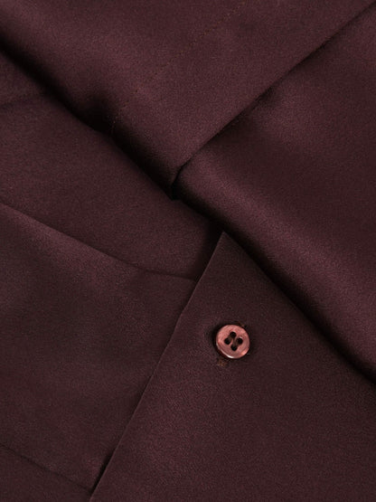 Silk Double-Cuff Button-Through Shirt in Red Women | Reiss