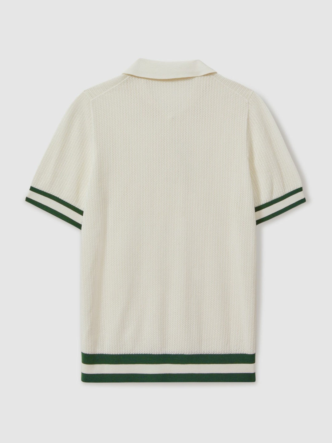 | Ché Knitted Half-Button Polo Shirt in White Men | Reiss