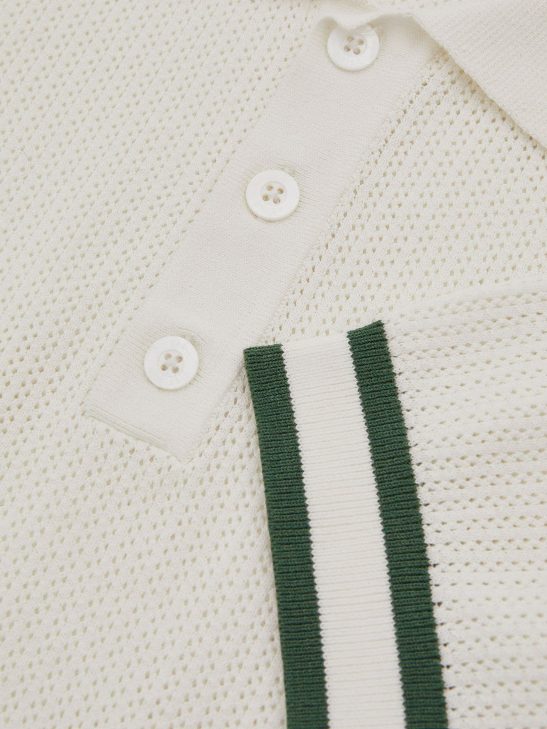 | Ché Knitted Half-Button Polo Shirt in White Men | Reiss