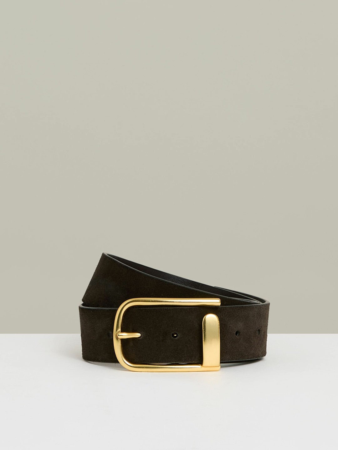 Leather Half Keeper Belt in Chocolate Women | Reiss