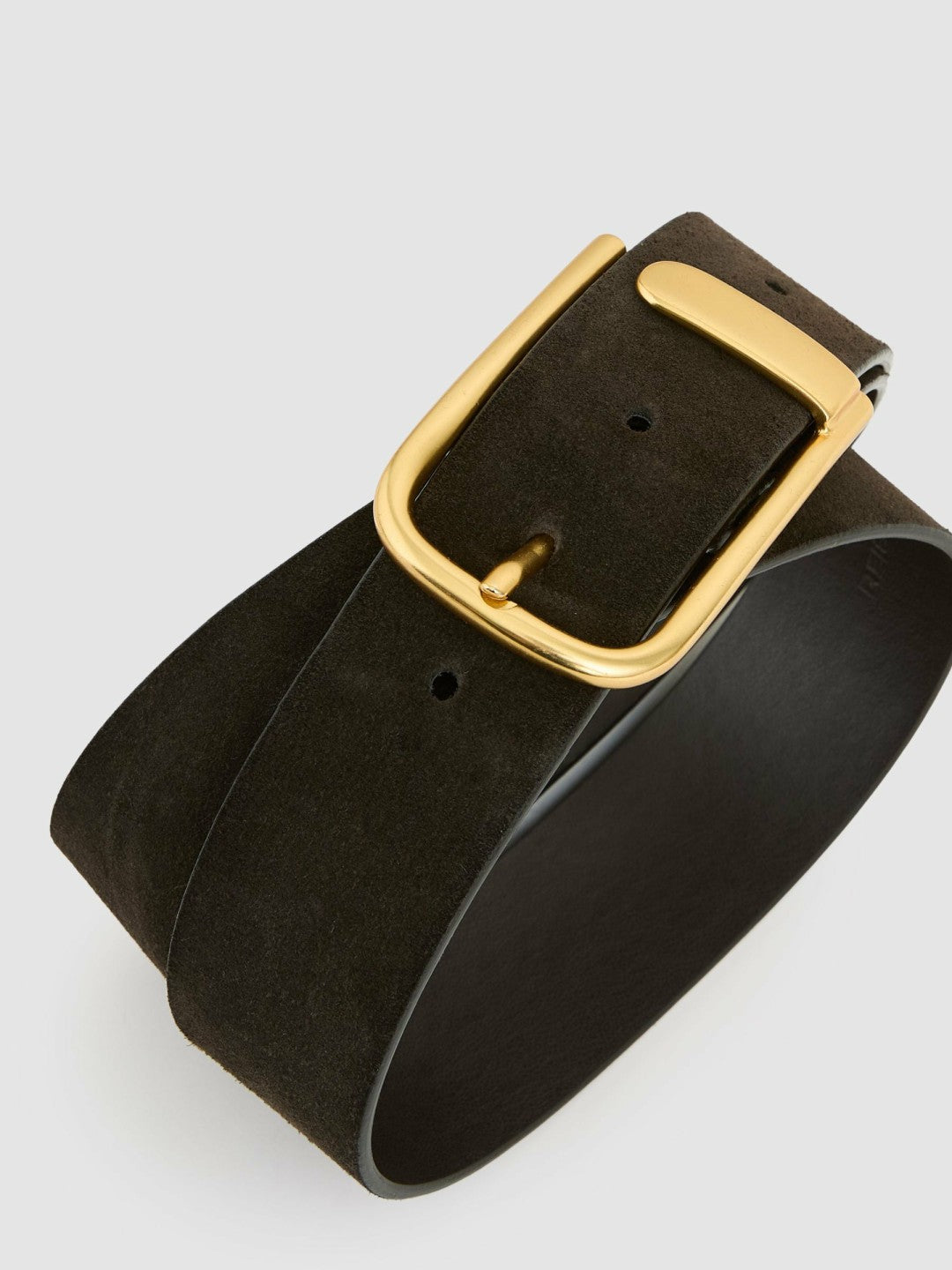 Leather Half Keeper Belt in Chocolate Women | Reiss