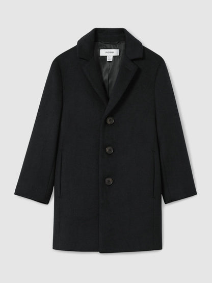 3-9 yrs Single Breasted Overcoat in Navy Children & Baby | Reiss