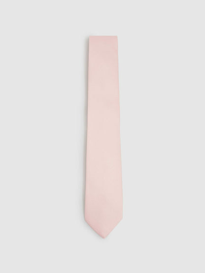 Textured Silk Blend Tie in Light Pink Men | Reiss